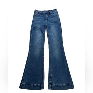 Just Tuff Cowgirl Tuff Co Western Dark Wash Blue Denim Trouser Jeans Girls 9
